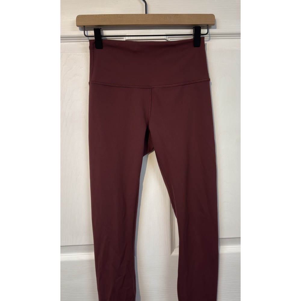 Lululemon Wunder Train High-Rise Tight 28" W5DJOS Size 6 Burgundy - Picture 2 of 11